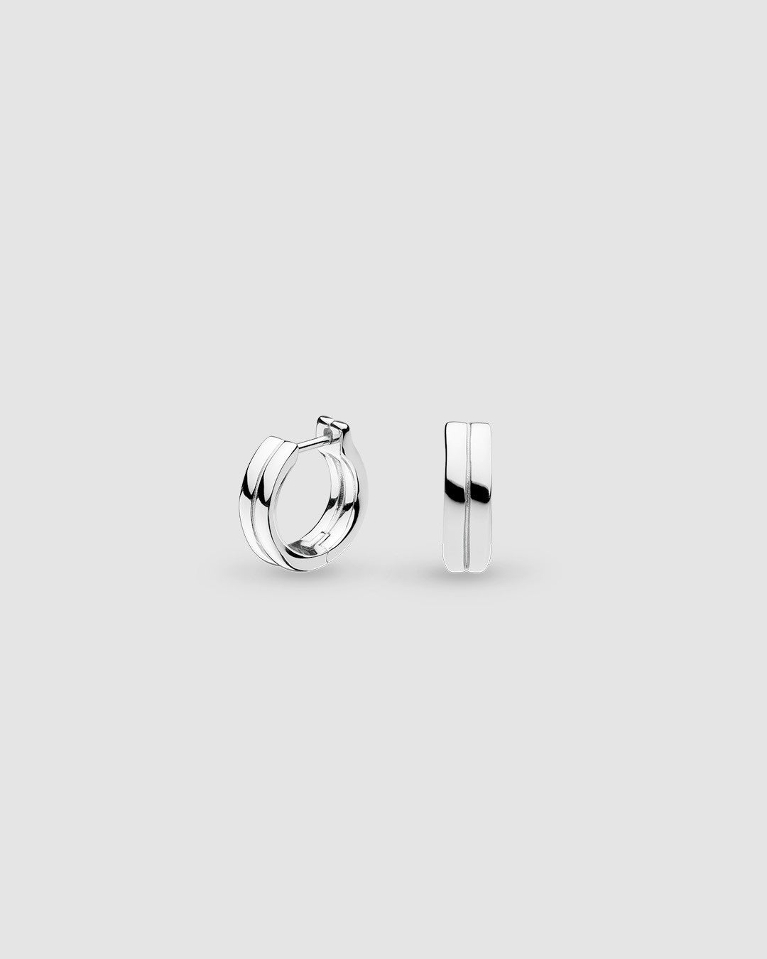 Bevel Unity Huggie Hoop Earrings