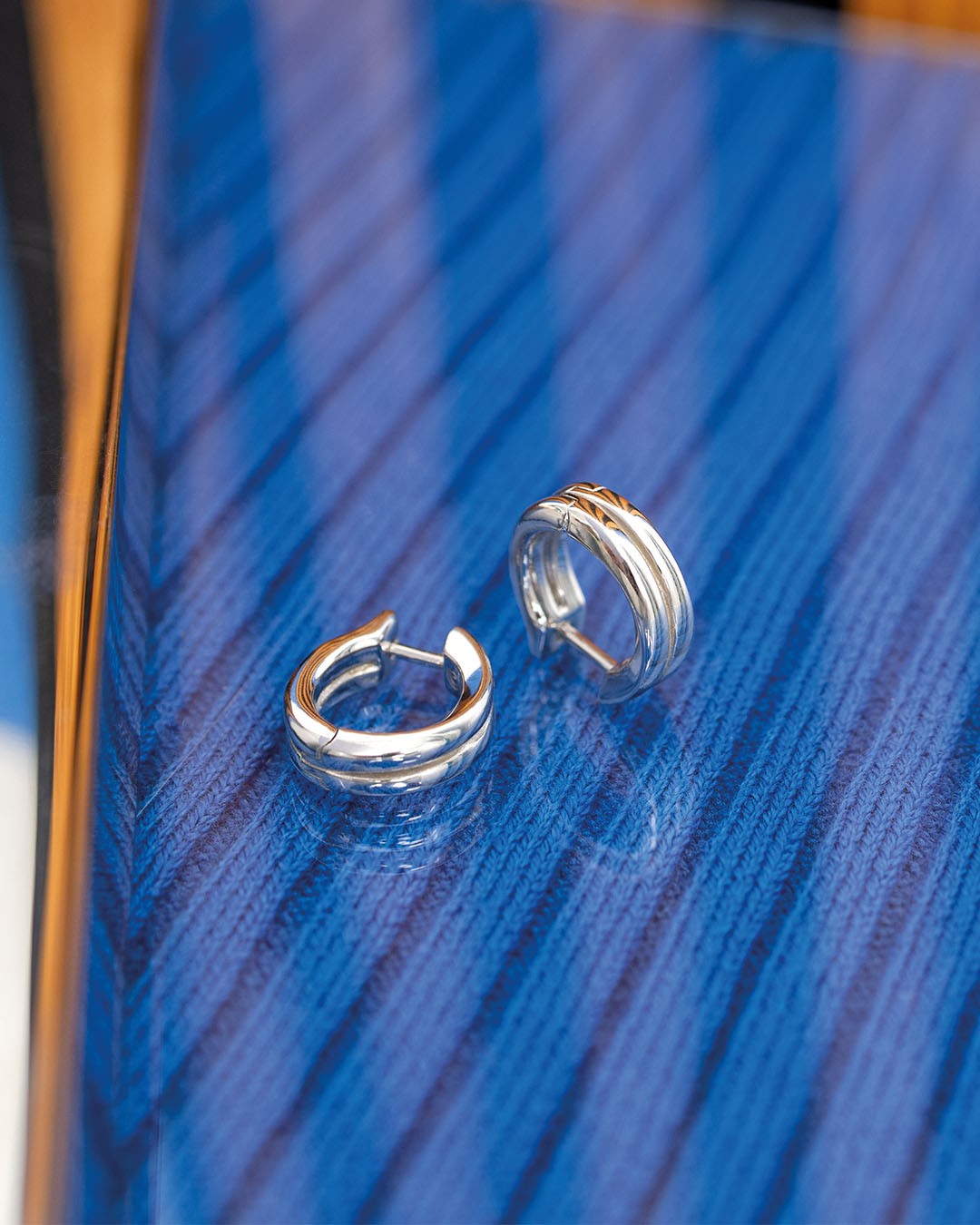 Bevel Unity Huggie Hoop Earrings