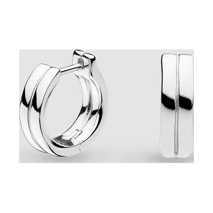 Bevel Unity Huggie Hoop Earrings