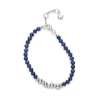 Coast Tumble Azure Lapis Lazuli Gemstone Beaded Bracelet