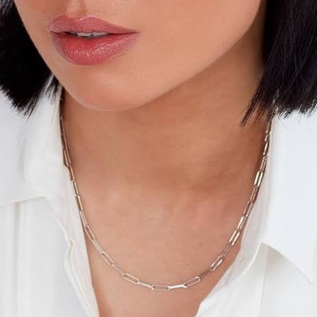 Revival Paperclip Link Chain Necklace – 17″