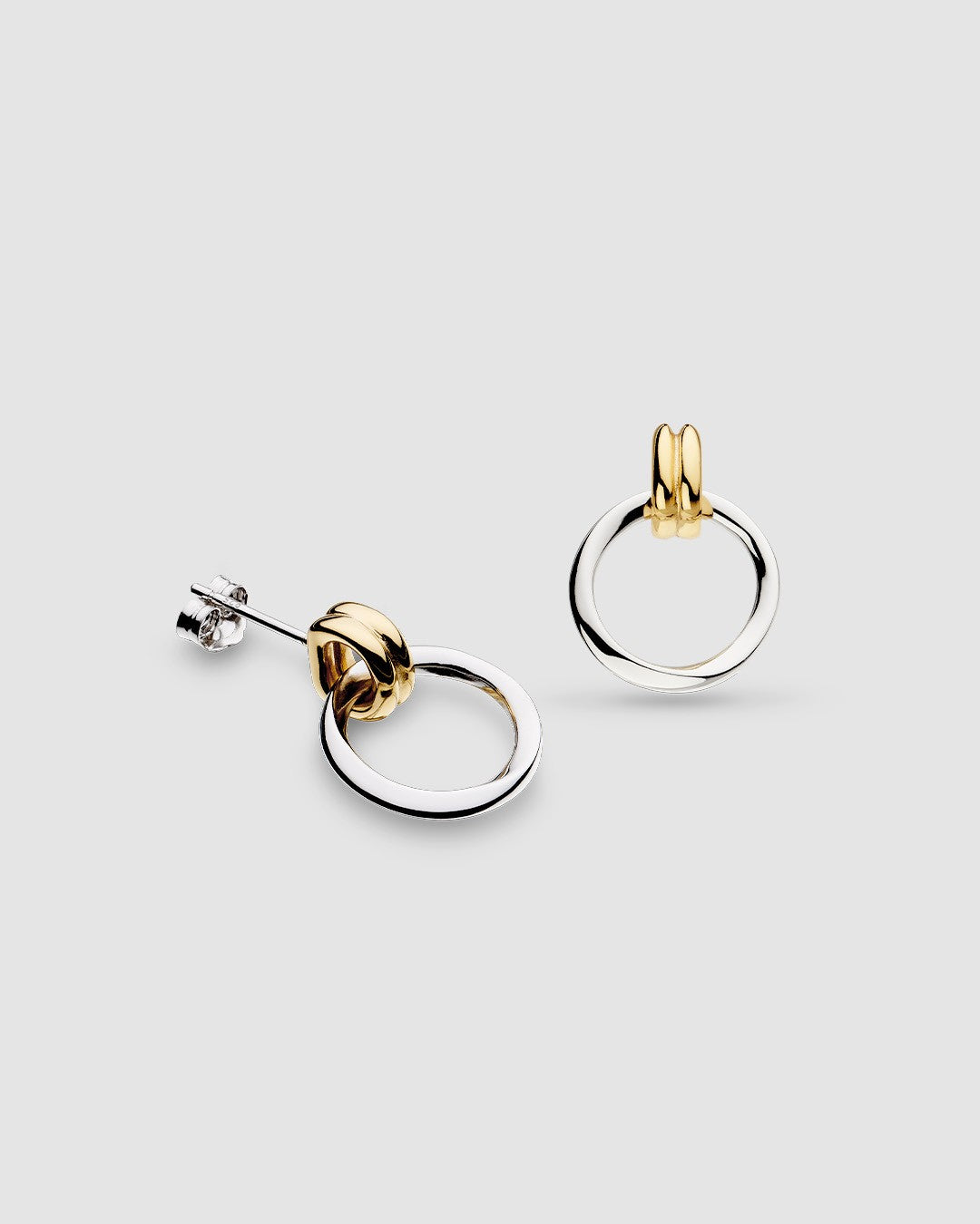 Bevel Unity Golden Drop Stud Earrings