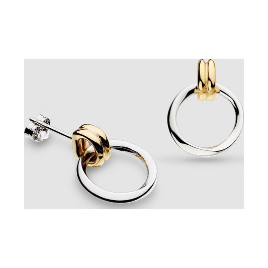 Bevel Unity Golden Drop Stud Earrings
