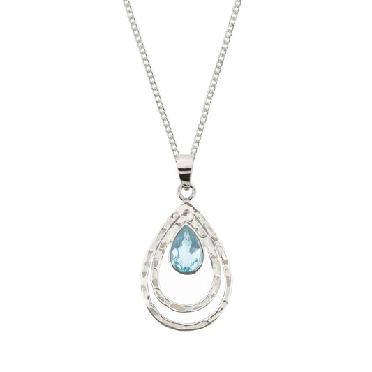 Infinity Universe Necklace - Blue Topaz