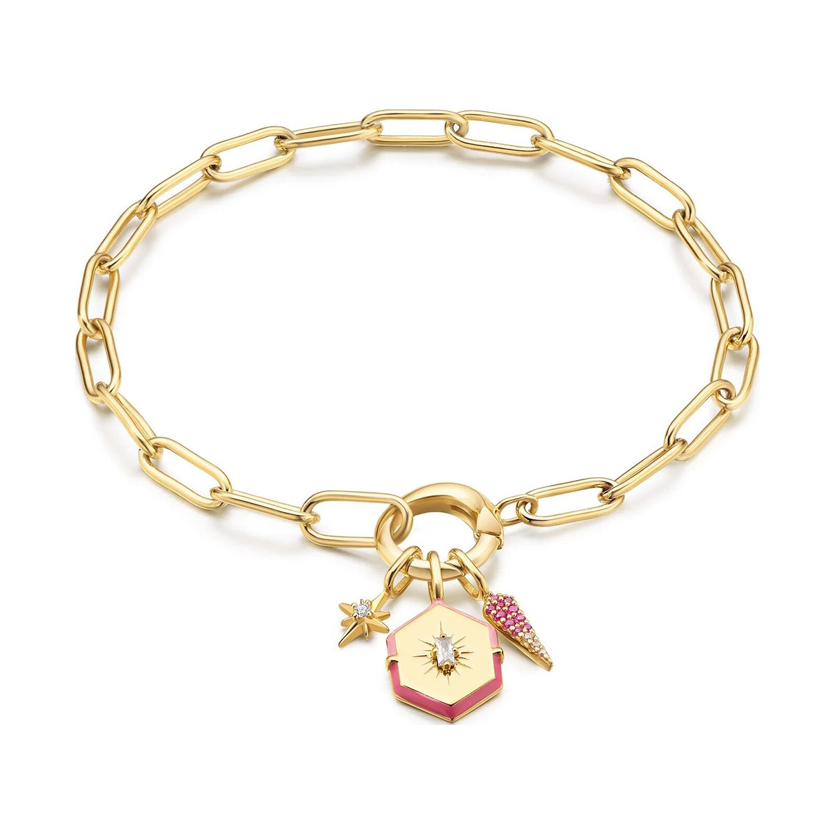 Gold Ombré Pink Charm