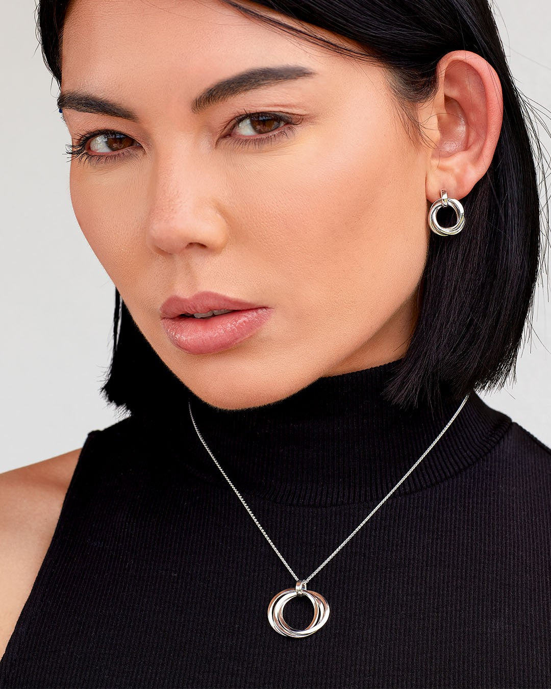 Bevel Trilogy Grande Link Slider Necklace