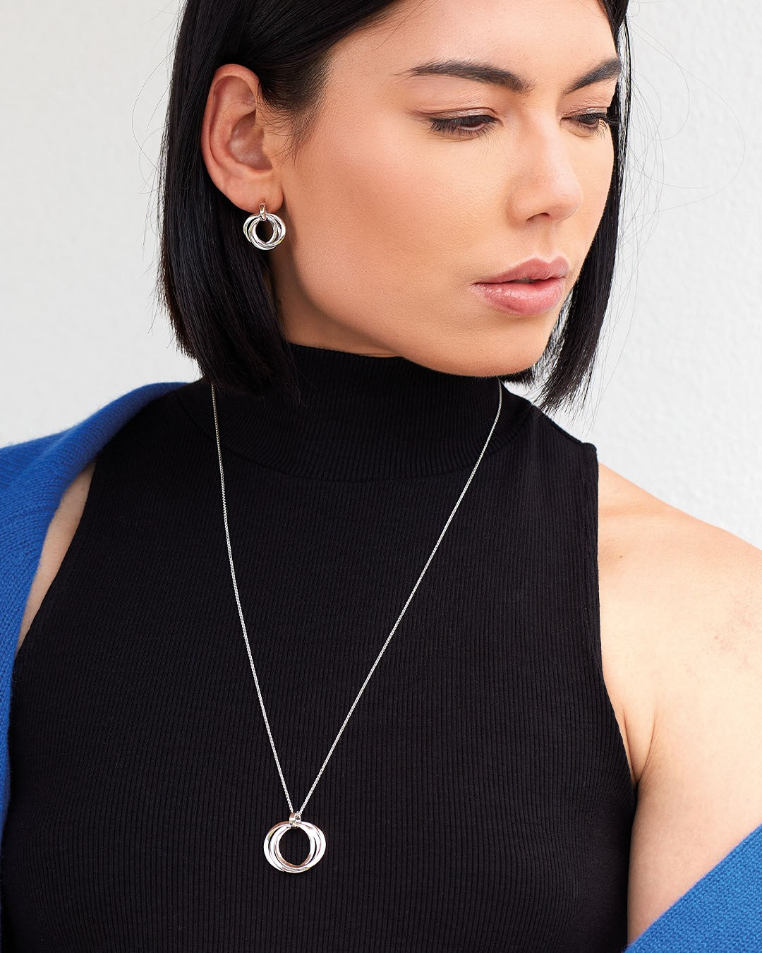 Bevel Trilogy Grande Link Slider Necklace