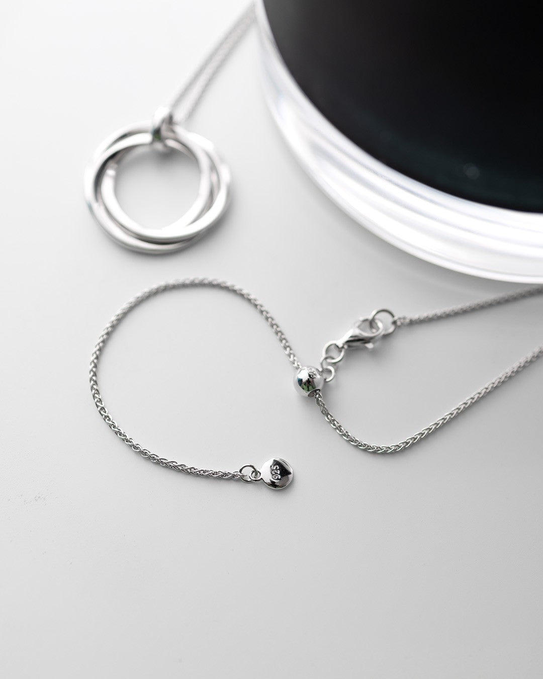 Bevel Trilogy Grande Link Slider Necklace