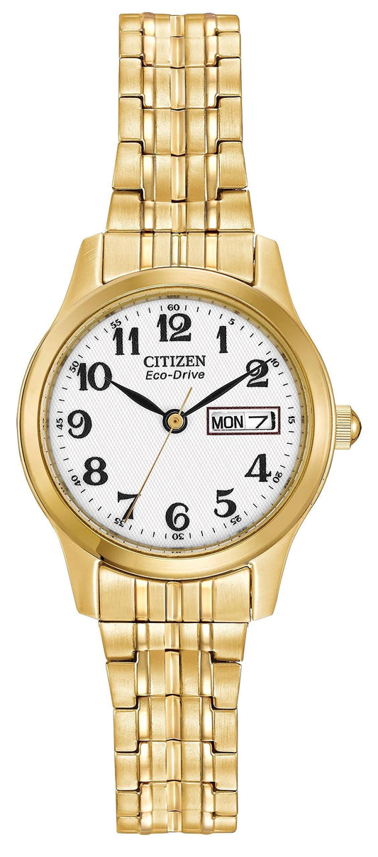 Citizen Expansion Gold Plated Ladies Eco-Drive Bracelet Watch