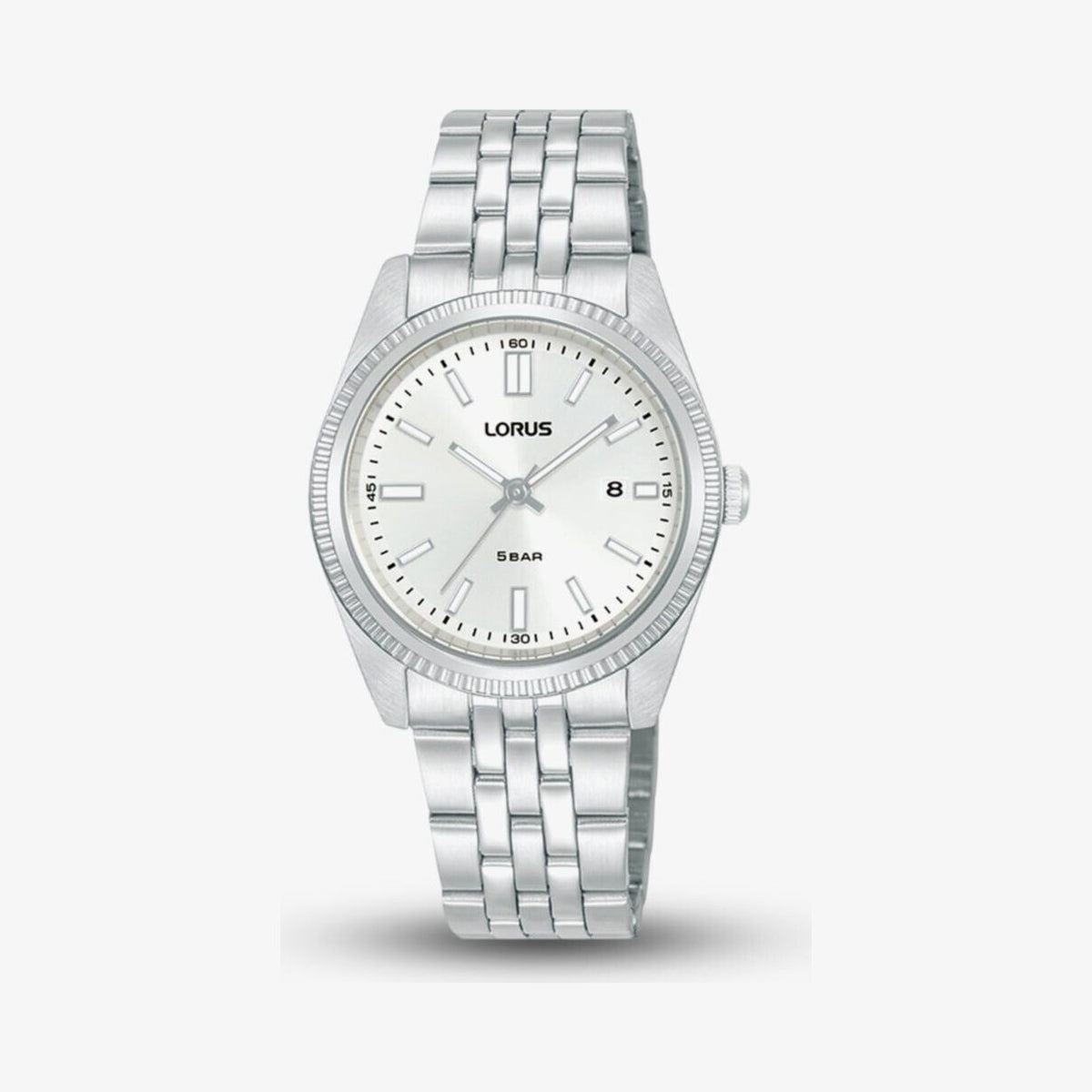 Ladies Traditional White Sunray Dial Watch