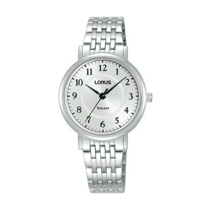 Lorus Ladies Steel watch on bracelet, clear face