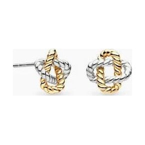 Marina Rope Knot Golden Stud Earrings