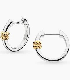 Marina Rope Bar Golden Hinged Hoop Earrings