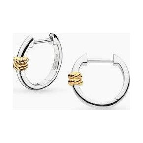 Marina Rope Bar Golden Hinged Hoop Earrings