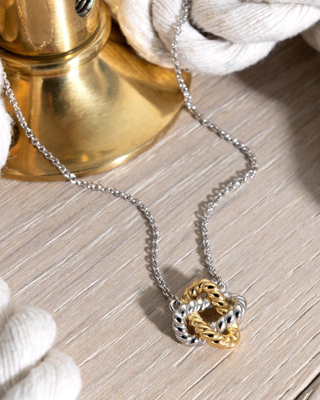 Marina Rope Knot Golden Necklace