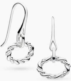 Marina Rope Twist Oval Drop Earrings