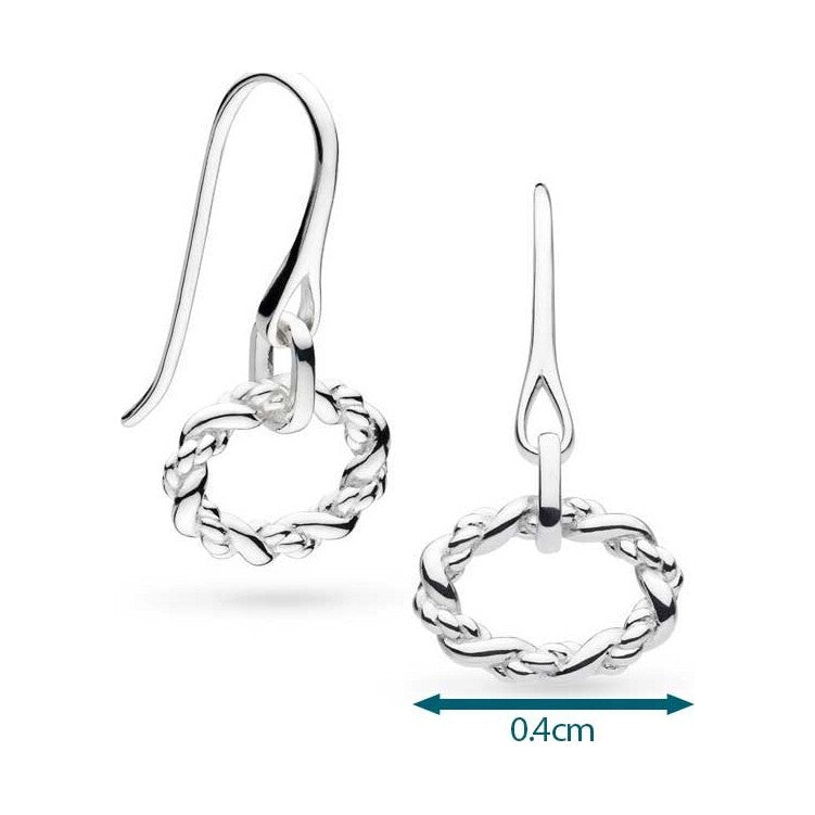 Marina Rope Twist Oval Drop Earrings