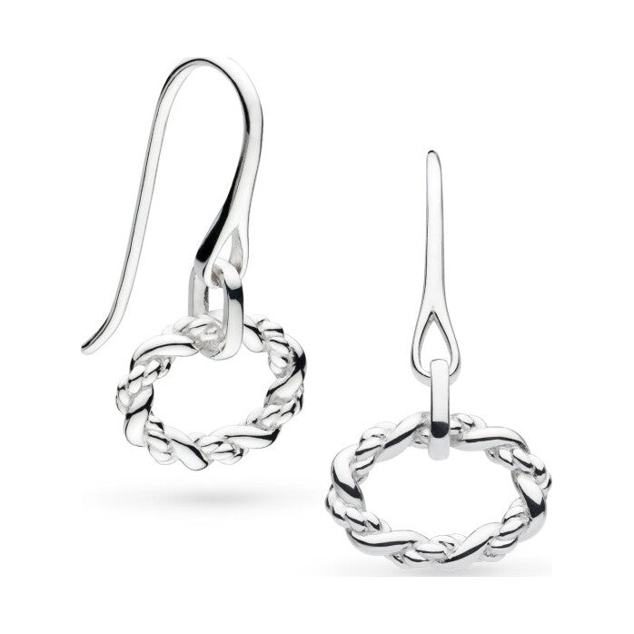 Marina Rope Twist Oval Drop Earrings