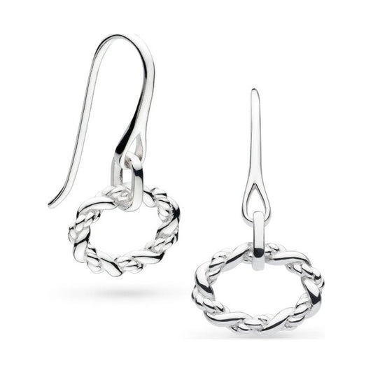 Marina Rope Twist Oval Drop Earrings