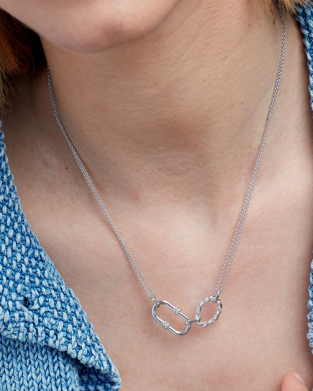Marina Rope Link Duo Grande Twin Chain Necklace
