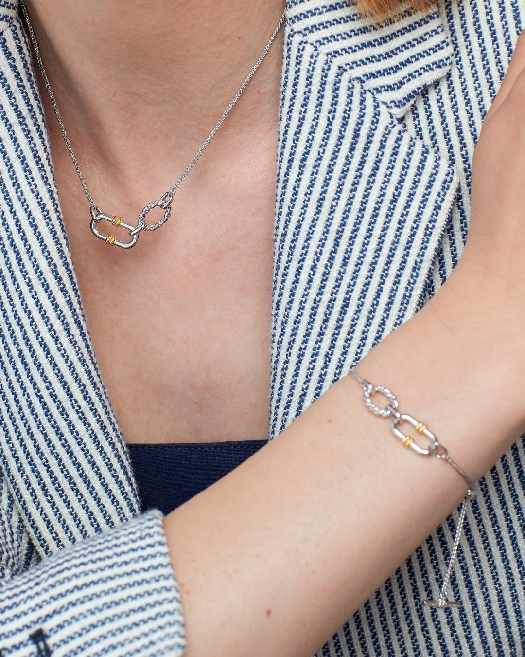 Marina Rope Link Duo Golden Necklace