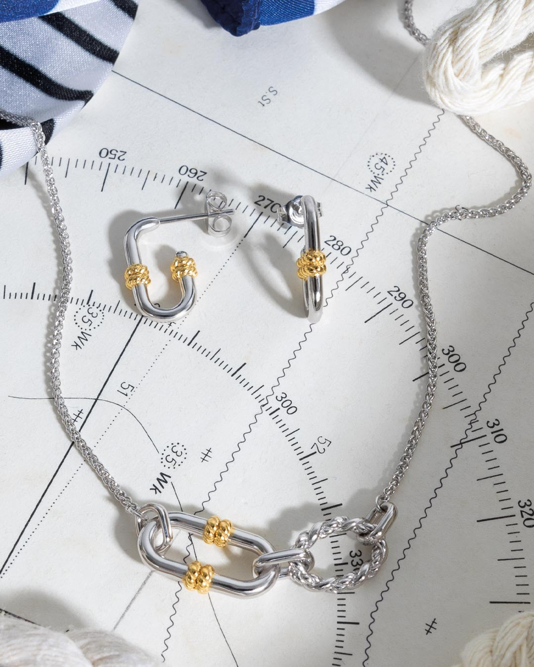 Marina Rope Link Duo Golden Necklace