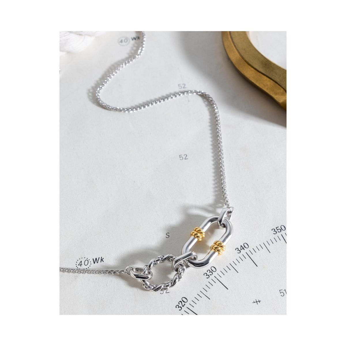 Marina Rope Link Duo Golden Necklace