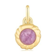Gold Lilac Marble Charm Pendant