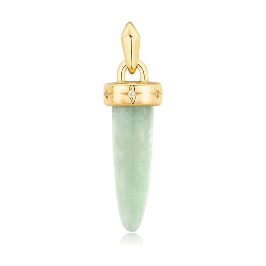 Gold Amazonite Drop Charm Pendant
