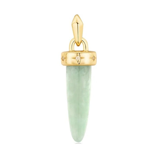 Gold Amazonite Drop Charm Pendant