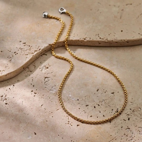 Basic Box Chain Necklace, 40cm