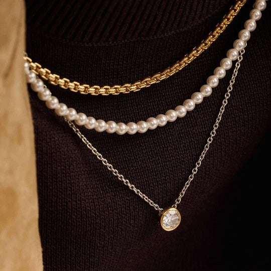 Basic Box Chain Necklace, 40cm