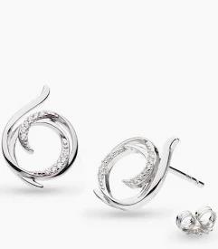 Entwine Helix Wrap Pavé Stud Earrings