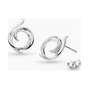 Entwine Helix Wrap Pavé Stud Earrings
