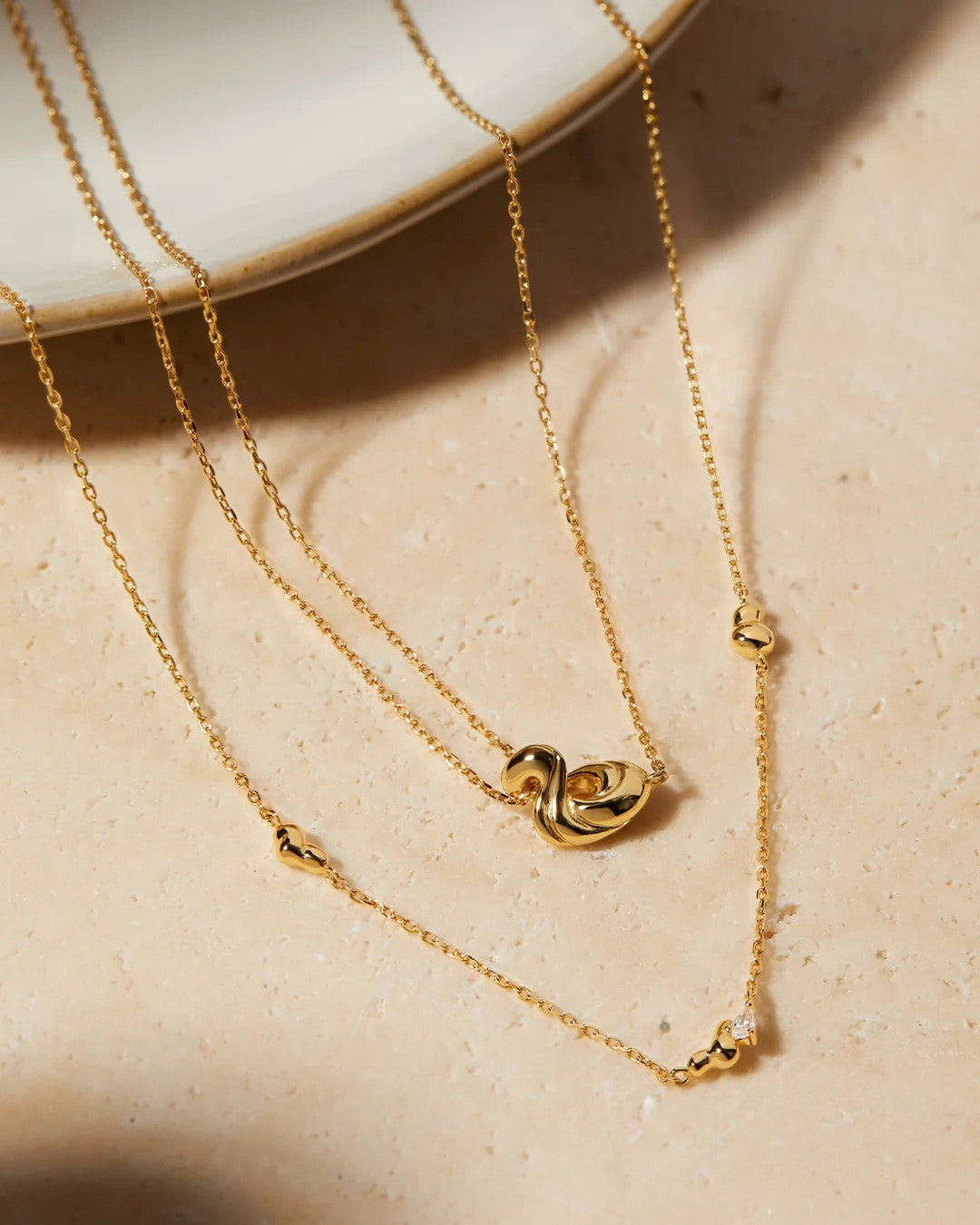 Ania Haie Gold Twisted Wave Mini Pendant Necklace