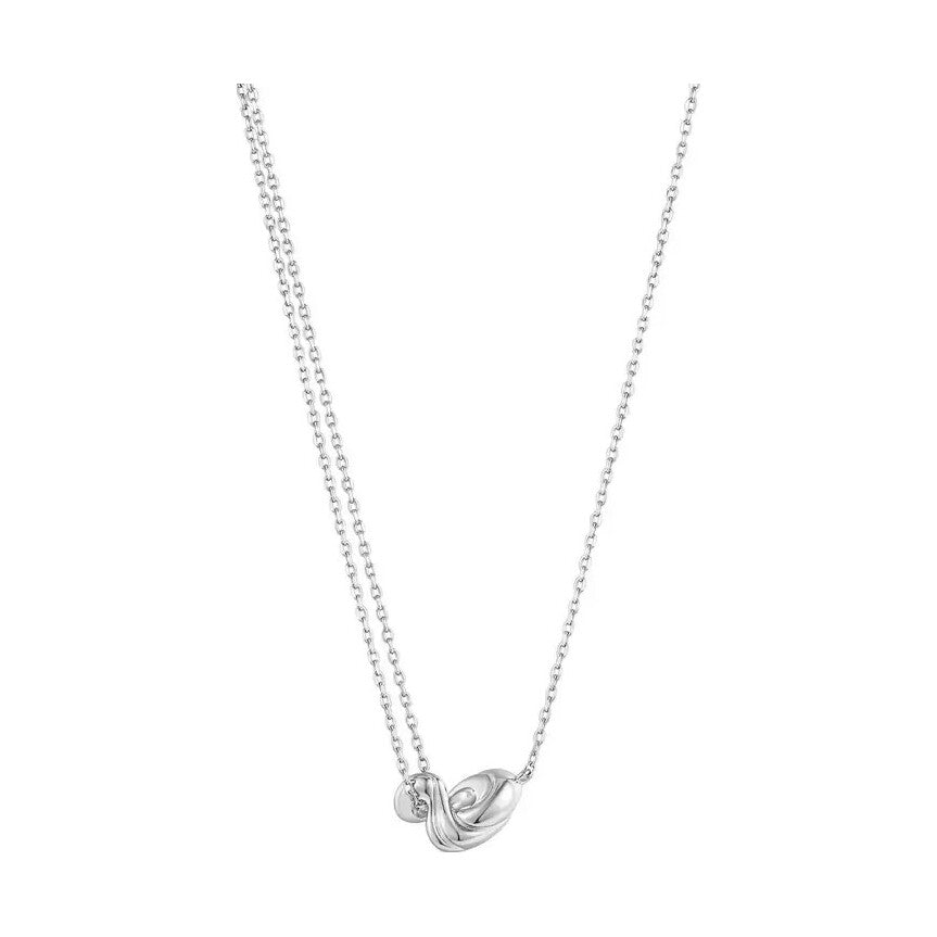 Ania Haie Silver Twisted Wave Mini Pendant Necklace