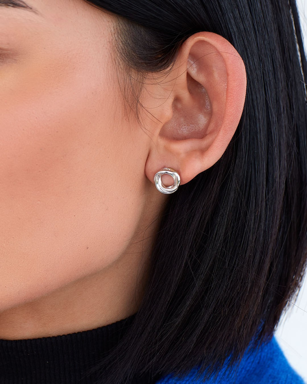 Bevel Trilogy Stud Earrings