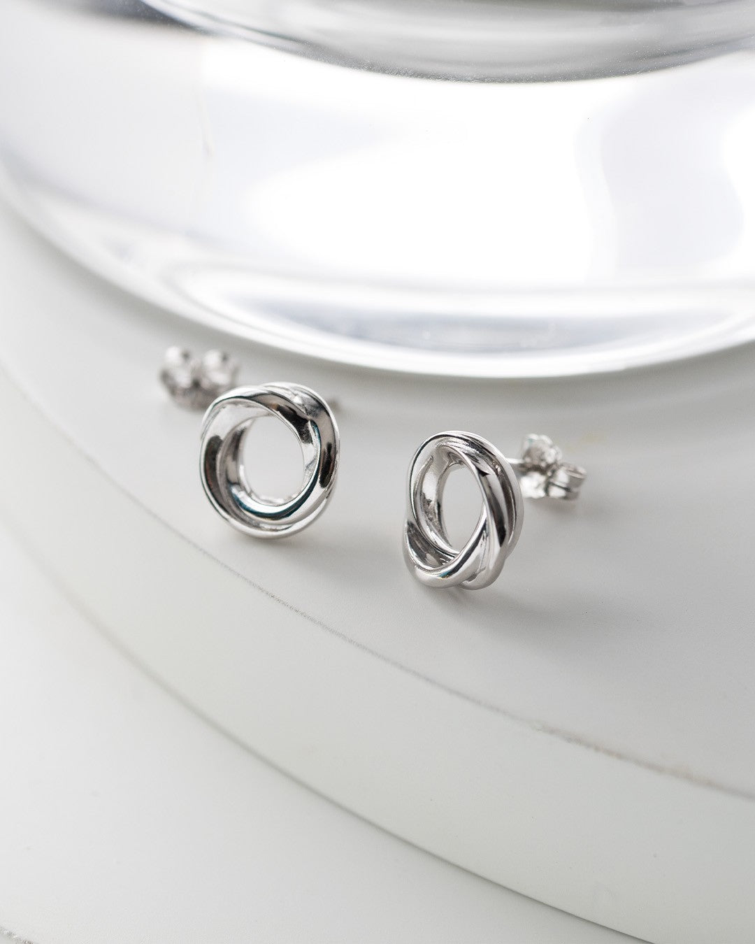 Bevel Trilogy Stud Earrings
