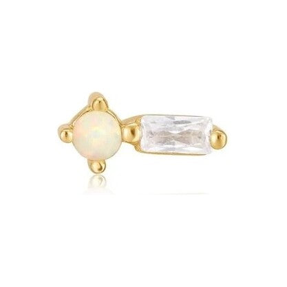Ania Haie Gold Kyoto Opal Sparkle Barbell Single Stud Earring