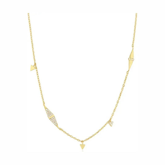 Ania Haie Gold Plated Silver Geometric Sparkle Chain Necklace N053-06G