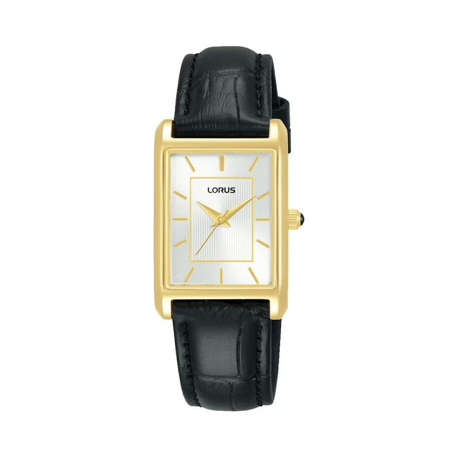 Lorus Traditional Ladies Black Leather Strap Watch