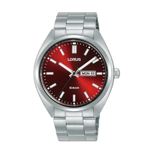 Lorus Sports Red Dial Bracelet Watch