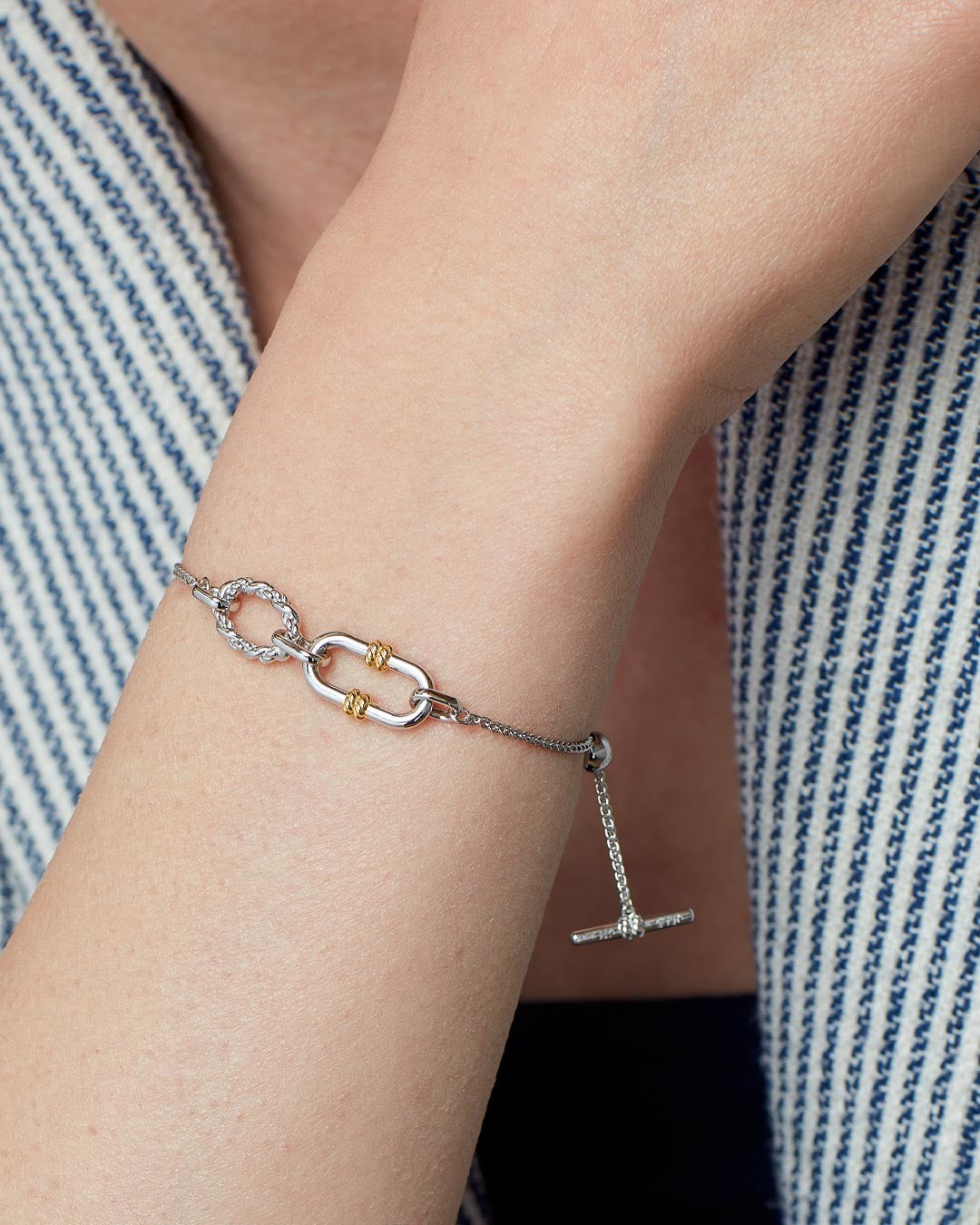 Marina Rope Link Duo Golden Slider Bracelet