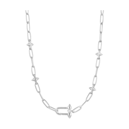 Ania Haie Silver Stud Link Charm Necklace