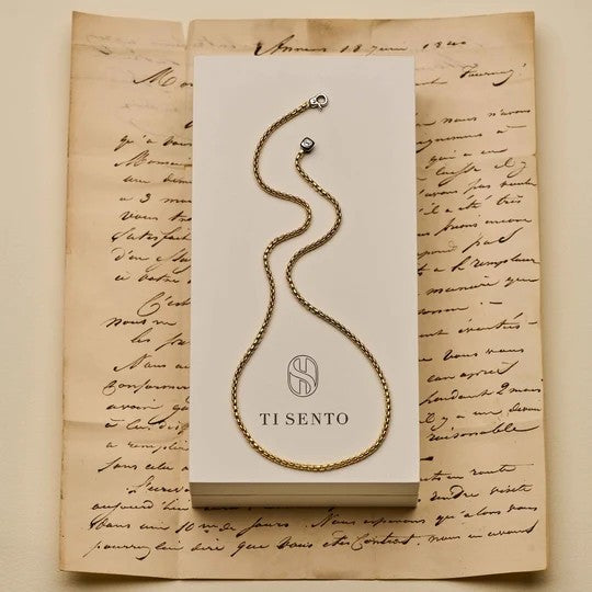 Basic Box Chain Necklace, 45cm.