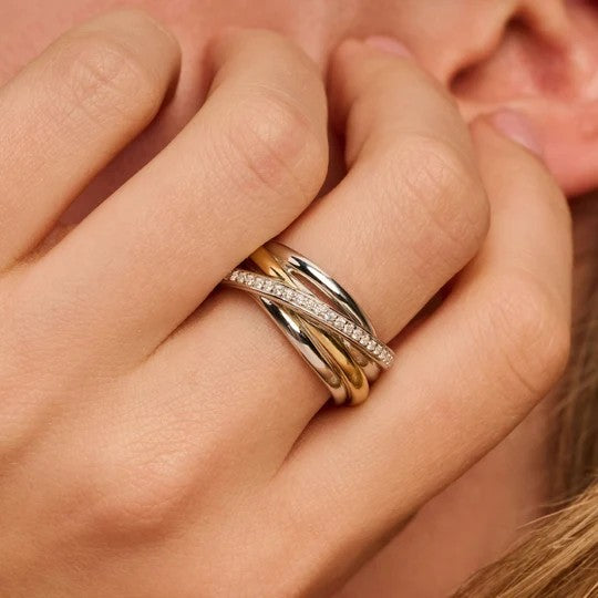 Zirconia Crossover Ring - M model, size 58.