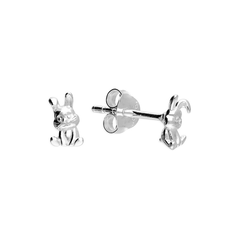 Sterling Silver Bunny Stud Earrings