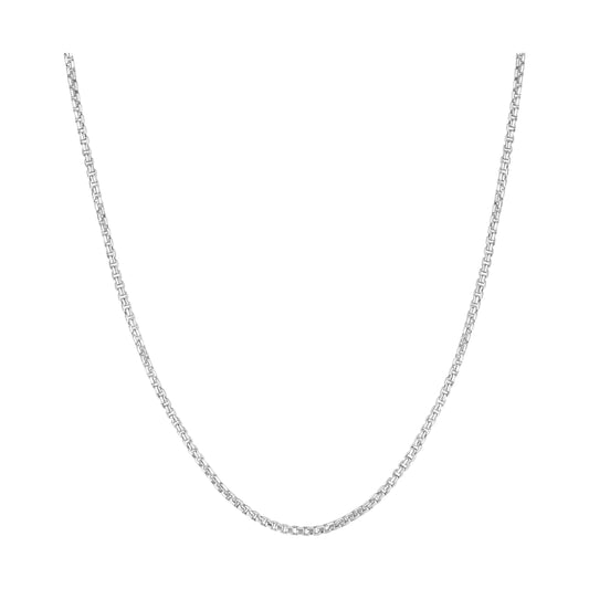 Silver Box Link Chain Necklace
