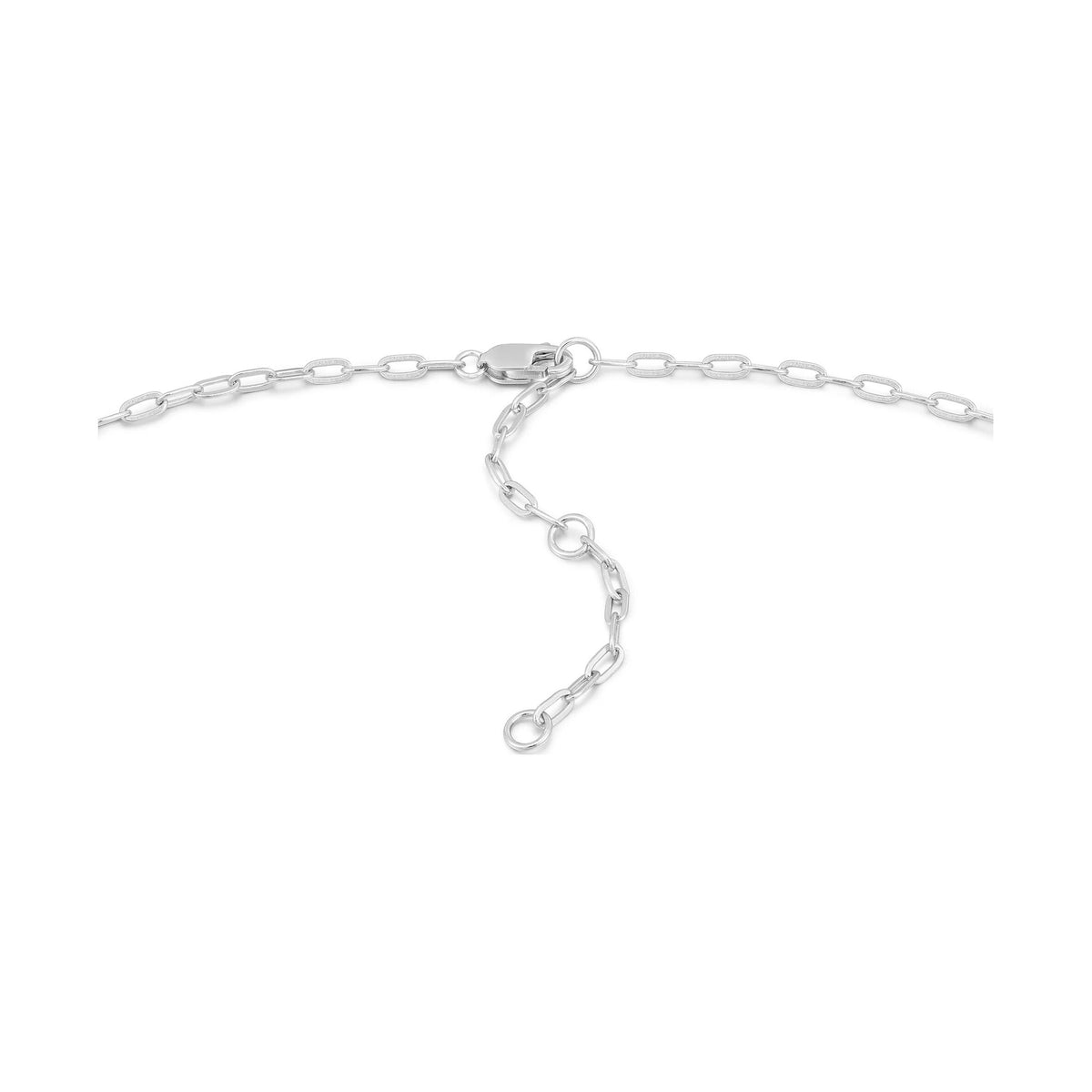 Silver Mini Link Charm Chain Connector Necklace