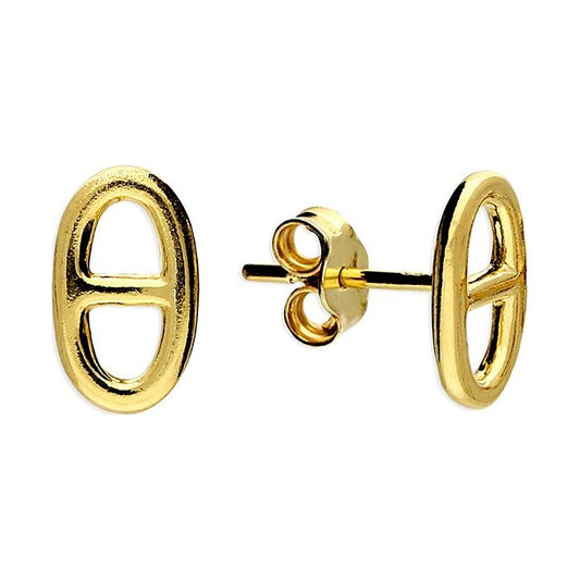 Yellow gold-plated mariner link stud